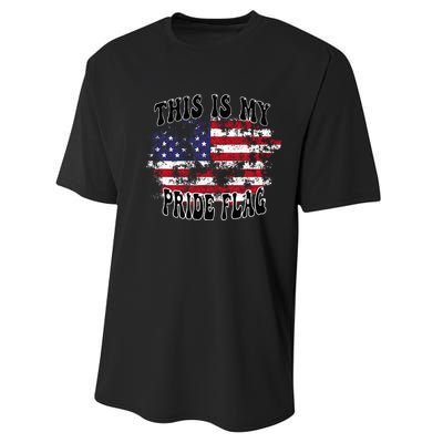 This Is My Pride Flag USA American Patriotic Performance Sprint T-Shirt