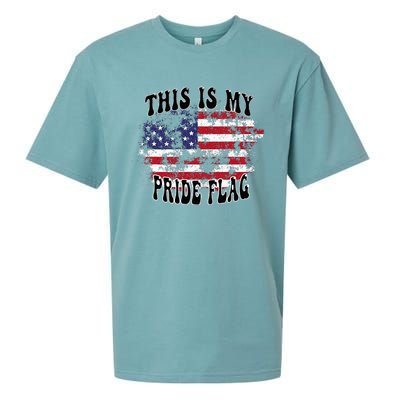 This Is My Pride Flag USA American Patriotic Sueded Cloud Jersey T-Shirt