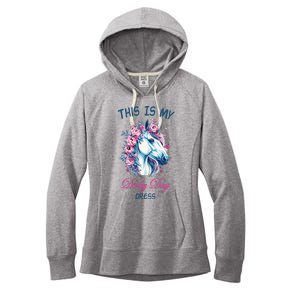 This Is My Derby Day Dress Flowers Butterfly Horse Racing Women's Fleece Hoodie