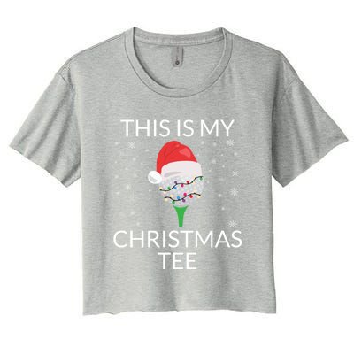 This Is My Christmas Funny Xmas Golf Ball Golf Player Golfer Gift Women's Crop Top Tee