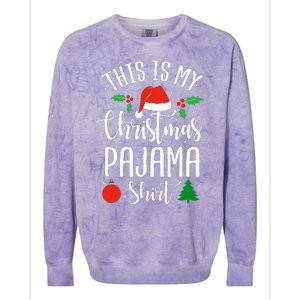 This is my Christmas pajama Xmas Colorblast Crewneck Sweatshirt