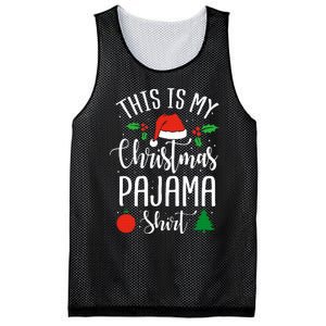 This is my Christmas pajama Xmas Mesh Reversible Basketball Jersey Tank