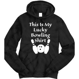 This Is My Lucky Bowling Gift League Sport Gift Tie Dye Hoodie