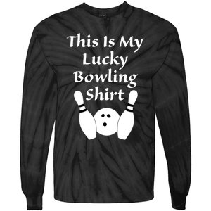 This Is My Lucky Bowling Gift League Sport Gift Tie-Dye Long Sleeve Shirt