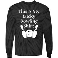 This Is My Lucky Bowling Gift League Sport Gift Tie-Dye Long Sleeve Shirt