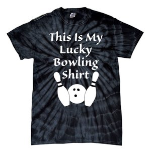 This Is My Lucky Bowling Gift League Sport Gift Tie-Dye T-Shirt