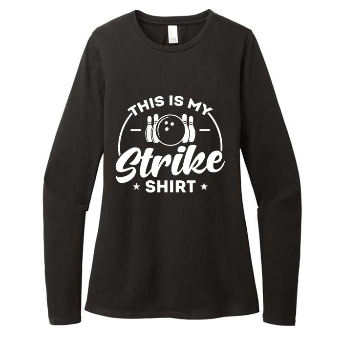 This Is My Strike Bowling Womens CVC Long Sleeve Shirt