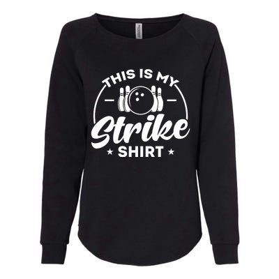 This Is My Strike Bowling Womens California Wash Sweatshirt