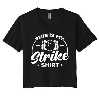 This Is My Strike Bowling Women's Crop Top Tee