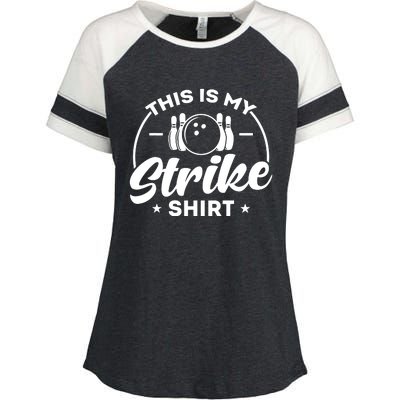 This Is My Strike Bowling Enza Ladies Jersey Colorblock Tee