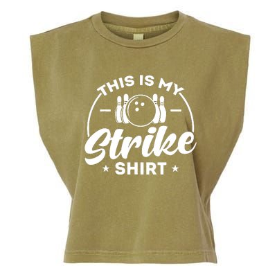 This Is My Strike Bowling Garment-Dyed Women's Muscle Tee