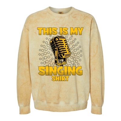 This Is My Singing Karaoke Lead Singer Gift Singing Colorblast Crewneck Sweatshirt