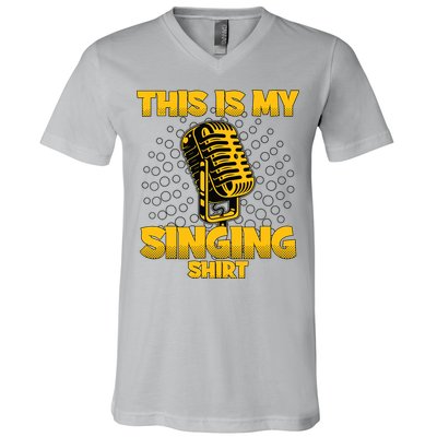 This Is My Singing Karaoke Lead Singer Gift Singing V-Neck T-Shirt