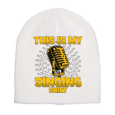 This Is My Singing Karaoke Lead Singer Gift Singing Short Acrylic Beanie