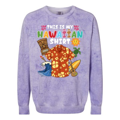 This Is My Hawaiian Shirts Tropical Funny Hawaiian Summer Colorblast Crewneck Sweatshirt