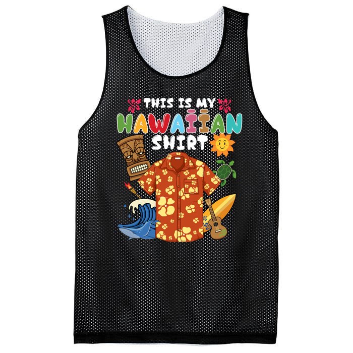 This Is My Hawaiian Shirts Tropical Funny Hawaiian Summer Mesh Reversible Basketball Jersey Tank