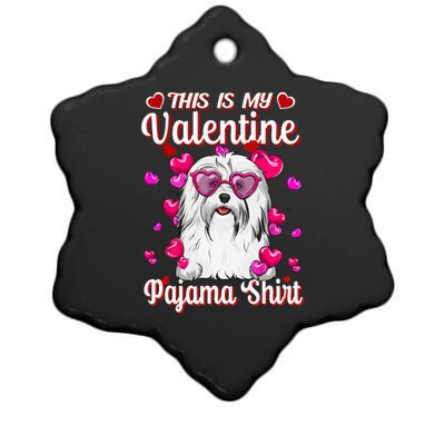 This Is My Valentine Pajama Gift Havanese Lovers Gift Ceramic Star Ornament