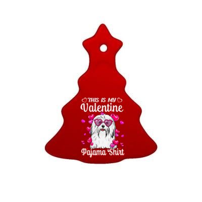 This Is My Valentine Pajama Gift Havanese Lovers Gift Ceramic Tree Ornament