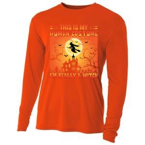 This Is My Hu Costume I Am Really A Witch Gift Cooling Performance Long Sleeve Crew