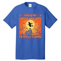 This Is My Hu Costume I Am Really A Witch Gift Tall T-Shirt