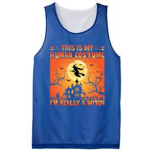 This Is My Hu Costume I Am Really A Witch Gift Mesh Reversible Basketball Jersey Tank