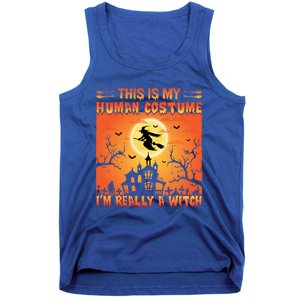 This Is My Hu Costume I Am Really A Witch Gift Tank Top