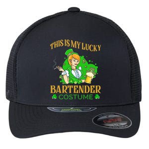 This Is My Lucky Bartender Costume Funny St Patrick Day Gift Flexfit Unipanel Trucker Cap