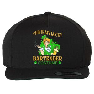 This Is My Lucky Bartender Costume Funny St Patrick Day Gift Wool Snapback Cap