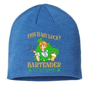 This Is My Lucky Bartender Costume Funny St Patrick Day Gift Sustainable Beanie