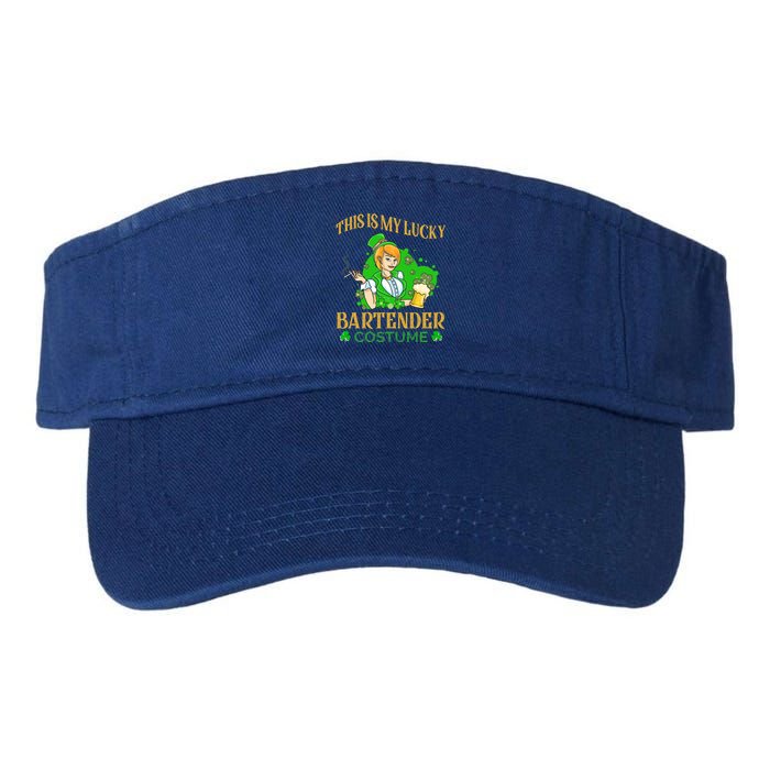 This Is My Lucky Bartender Costume Funny St Patrick Day Gift Valucap Bio-Washed Visor