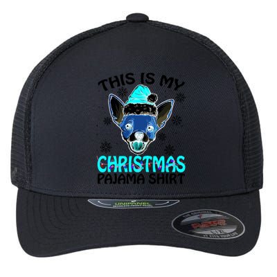 This Is My Christmas Pajama Gift Chihuahua Hat Santa Xmas Gift Flexfit Unipanel Trucker Cap