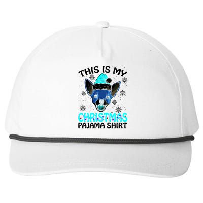 This Is My Christmas Pajama Gift Chihuahua Hat Santa Xmas Gift Snapback Five-Panel Rope Hat