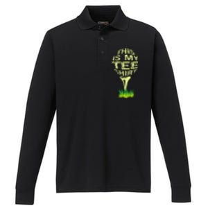 This Is My Golfer Funny Golfer Golf Player Lover Performance Long Sleeve Polo