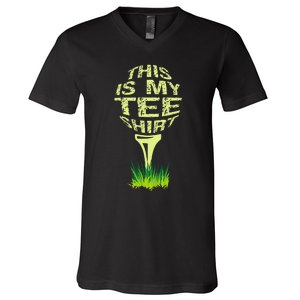 This Is My Golfer Funny Golfer Golf Player Lover V-Neck T-Shirt