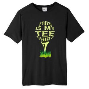 This Is My Golfer Funny Golfer Golf Player Lover Tall Fusion ChromaSoft Performance T-Shirt