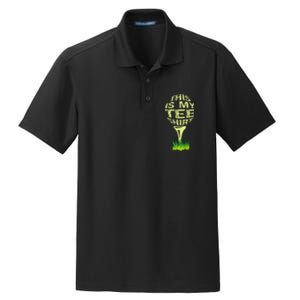 This Is My Golfer Funny Golfer Golf Player Lover Dry Zone Grid Polo