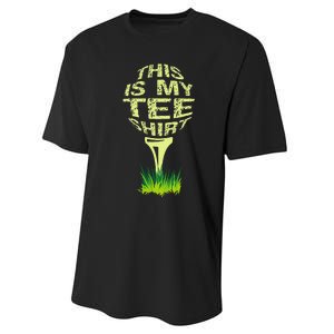 This Is My Golfer Funny Golfer Golf Player Lover Performance Sprint T-Shirt