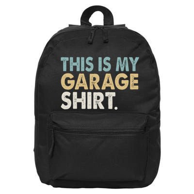 This Is My Garage Funny Dad 16 in Basic Backpack