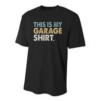 This Is My Garage Funny Dad Youth Performance Sprint T-Shirt