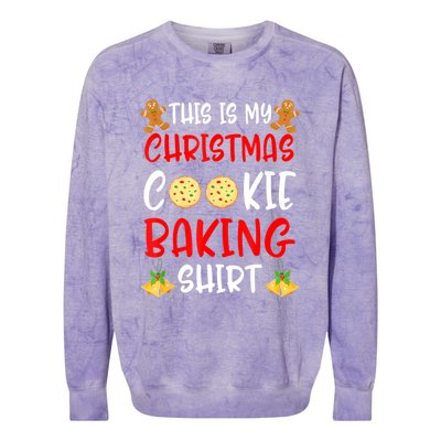 This Is My Christmas Cookie Baking Shirt Colorblast Crewneck Sweatshirt