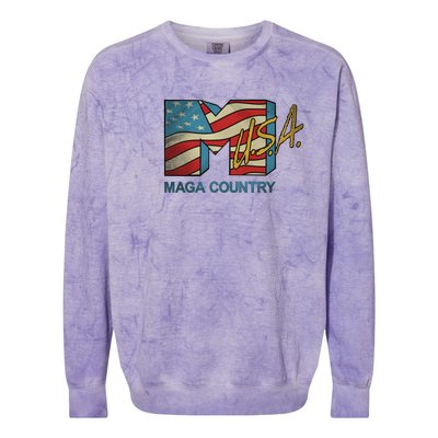 This Is Maga Country Colorblast Crewneck Sweatshirt