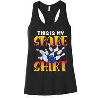 This Is My Spare 10 Pin Bowling Gift Bowling Team Cute Gift Women's Racerback Tank