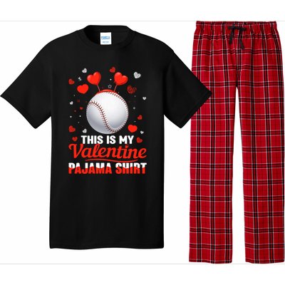 This Is My Valentine Pajama Gift Headband Baseball Players Meaningful Gift Pajama Set