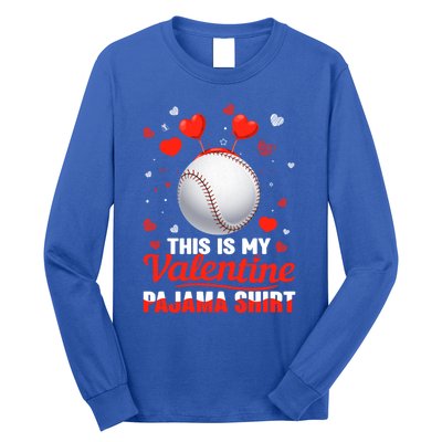 This Is My Valentine Pajama Gift Headband Baseball Players Meaningful Gift Long Sleeve Shirt