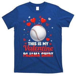 This Is My Valentine Pajama Gift Headband Baseball Players Meaningful Gift T-Shirt