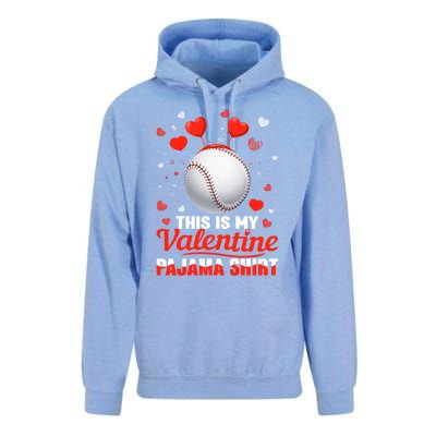 This Is My Valentine Pajama Gift Headband Baseball Players Meaningful Gift Unisex Surf Hoodie