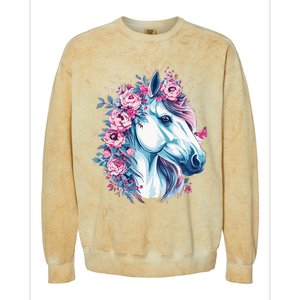 This Is My Derby Day Dress Horse Racing Lover Day For Women Colorblast Crewneck Sweatshirt