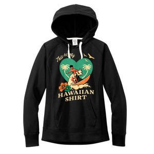 This Is My Hawaiian Tropical Luau Costume Party Surfer Women's Fleece Hoodie