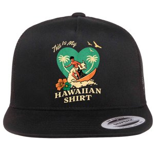 This Is My Hawaiian Tropical Luau Costume Party Surfer Flat Bill Trucker Hat