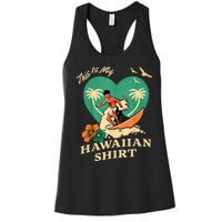 This Is My Hawaiian Tropical Luau Costume Party Surfer Women's Racerback Tank